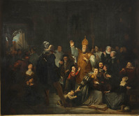 KS 036
<br/>
Bisschop van Lisieux beschermt protestanten, 1572
<br/>
<em>Portman, Christiaan Julius Lodewijk (1799-1868)</em>